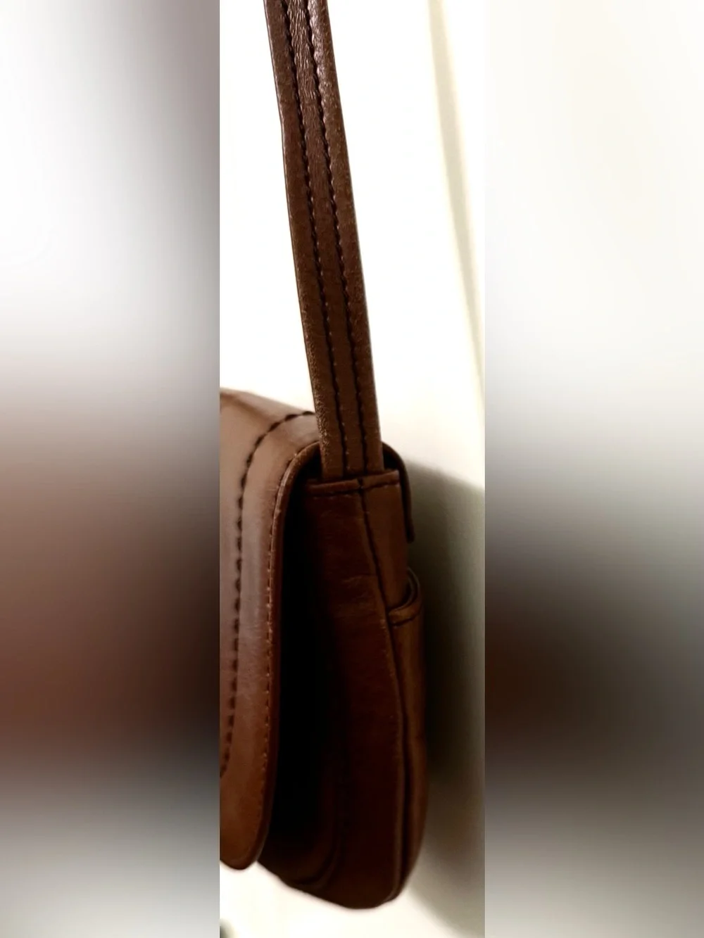 HOBO Keen Saddle Bag Brown Vintage Hide Leather Crossbody